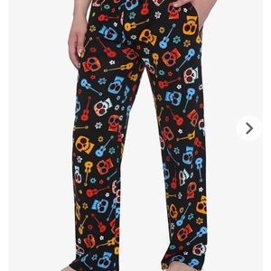Disney mens coco skull guitar pants